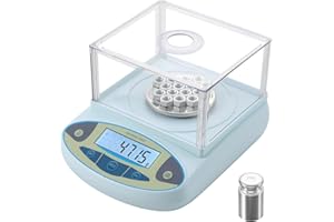 YIFOR Lab Scale 500gx0.001g High Precision Lab Analytical Balance, Accurate Scientific Laboratory Electronic Scale, Digital Jewelry Weighing Scale with Calibration Weight & Windshield