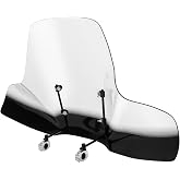 TCMT Motorcycle Large Windshields Clear Windscreen 7/8" 1" Handlebars Mount | Universial Clear acrylic shield, adjustable 7/8" and 1" ATV handlebars fit for Polaris Arctic Cat Honda Yamaha Kawasaki