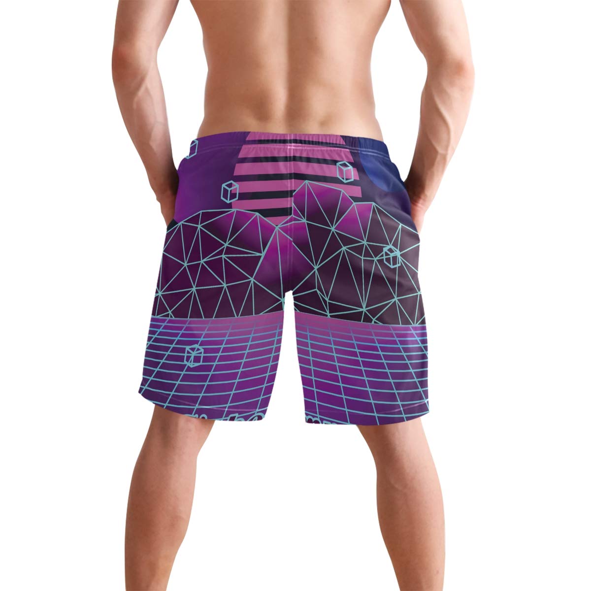 vaporwave swim trunks
