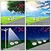 Solar Ground Lights (Upgraded) PATHONOR 4 LED 2 Pieces Warm White Ray Waterproof Solar Landscape Light Pathway Lights Yard lights Dark Sensing Auto On/Off Lawn Garden Patio Driveway Walkway Pool Area