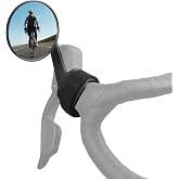 PUYUEYAO Road Bike Mirror, Cycling rearview mirrors, Wide Angle Convex Adjustable Rotatable Scratch Resistant Shockproof bicycle Mirrors of road Bikes, Mount to road bike handlebar (LEFT)