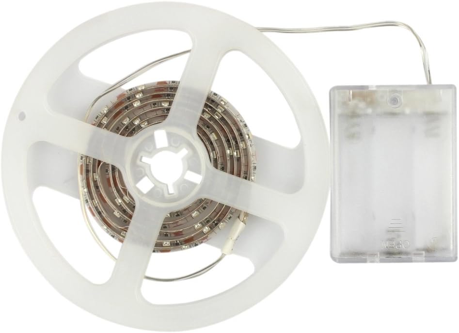 KAPATA Indoor Battery Operated Lights Led Strip Lights LED Backlight TV Cool White SMD3528 Superbright 100CM Non-waterproof