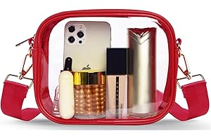 Armiwiin Clear Bag Stadium Approved, Clear Crossbody Bag with Removable and Adjustable Strap for Sports Concert Event