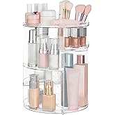 HBlife 360 Rotating Makeup Organizer Adjustable Carousel Large Capacity Revolving Perfume Organizer Skincare Organizers Cosme