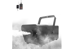 BIPOLARLIGHT Halloween Fog Machine Indoor/Outdoor, Mini Small Smoke Machine with Auto Mode and Wired Remote Control for Wedding, Party and Stage Effect, Haze machine with 400W and 500ml Tank