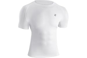 Runhit Short Sleeve Compression Shirts for Men, Quick Dry Cool Men's Compression T-Shirt, Athletic Workout Base Layer