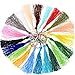TecUnite 120 Pieces 13 cm/ 5 Inch Handmade Silky Soft Craft Mini Tassels with Loops for DIY Projects, Jewelry Making, Decoration, Bookmarks, 20 Colors, 6 Pieces Each Color