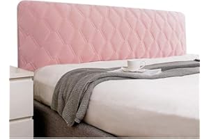 HOME MEIRONG Thicken Quilted Headboard Cover Super Soft Comfotable Short Plush Bed Head Slipcover for Full Size Bed Washable Anti-Dirty Headboard Protector (Color : Pink, Size : 160cm(63"))