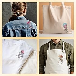 DOODLREAM 16Pcs Jellyfish Embroidery Pattern