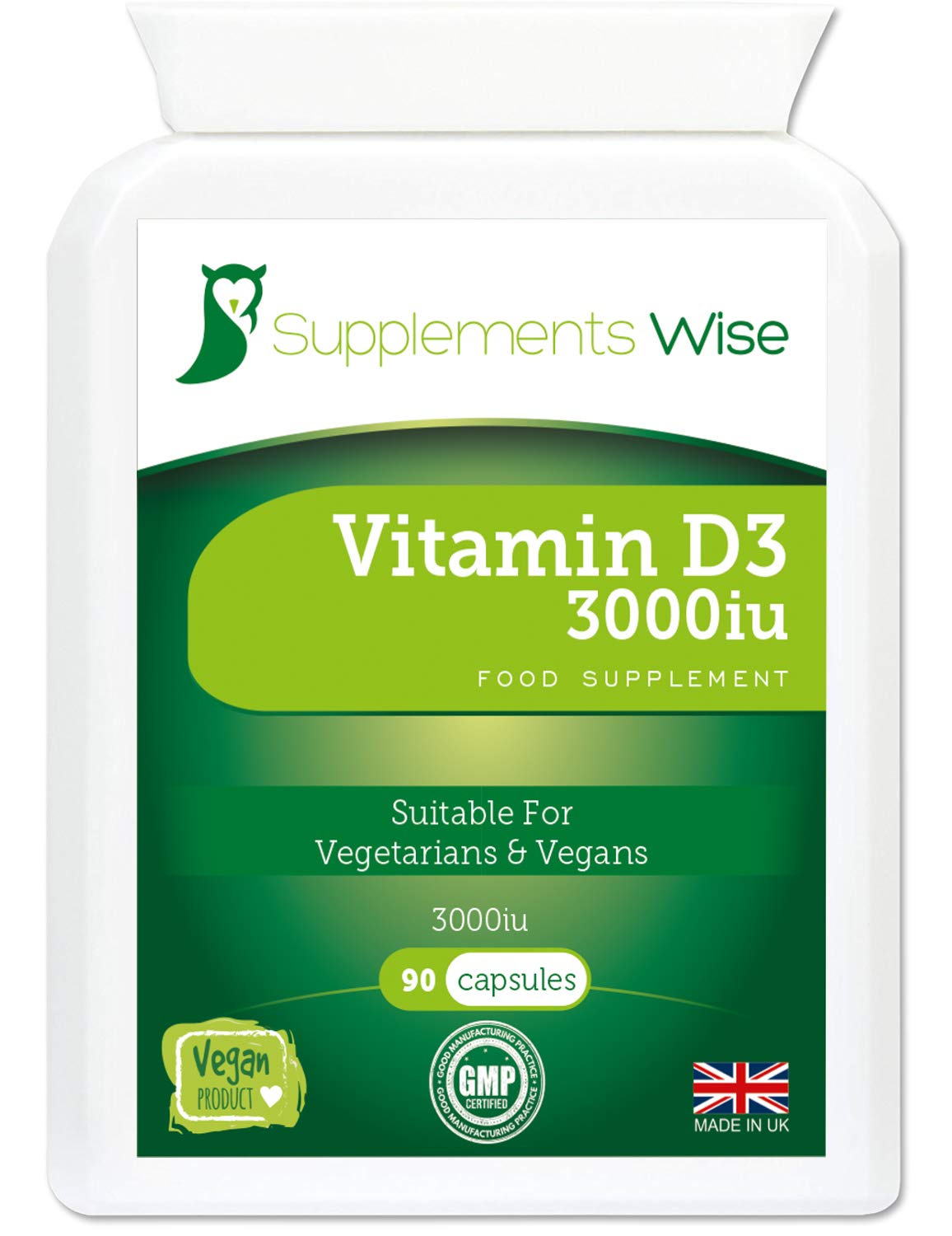 Buy Vitamin D3 Capsules 90 x 3000iu Vegan Vitamin D Immune Support