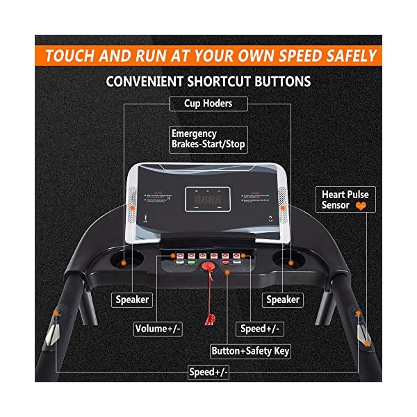 GTWIN-Electric-Treadmill-Hydraulic-Folding-Motorized-Running-Machine-USB-MP3-12-Pre-Programs-20HP-3-level-adjustable-incline-Low-Noise-Powerful-Motor-for-Home-Office GTWIN Electric Treadmill, Hydraulic Folding Motorized Running Machine, USB & MP3, 12 Pre-Programs, 2.0HP, 3-level…