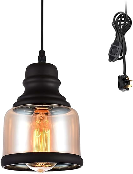 Mini Luces Colgantes de Vidrio con Cable de conexión y Interruptor de