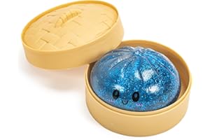 Colorful Glitter Dumpling-Sparkling Dumpling Sensory Soft Buns for Stress Relief & Anxiety,Mystery Fun Novelty Gift with Stea
