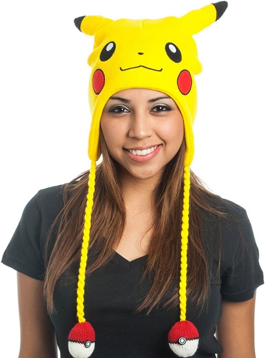 BIOWORLD Pokemon Pikachu Laplander Fleece Beanie Cap with Ears: Toys & Games