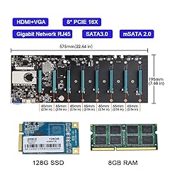 Mining Motherboard S37 with 8GB RAM and 128GB SSD
