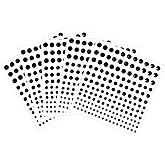 5 Sheets Self Adhesive Pearl Stickers, Flat Back Pearls Sticker, 4 Size Self Adhesive Rhinestone Gem Stickers for DIY Crafts Craft Card Decorations Nail Art Beauty Makeup (Black)