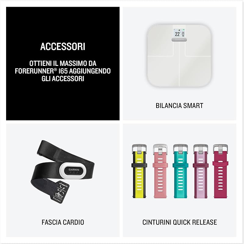 Forerunner 165 Music, 43mm, Smartwatch GPS per la Corsa, Black