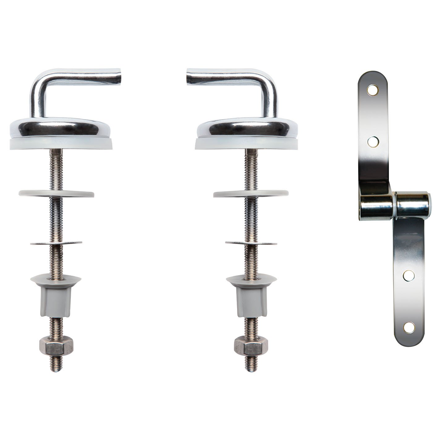 Wirquin 20718162 Fixing Set Stainless Steel with Compressed Wood Toilet seat