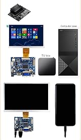 Peowuieu 7 Inch 1024x600 LCD Driver Board VGA 2AV Reversing Priority view 2