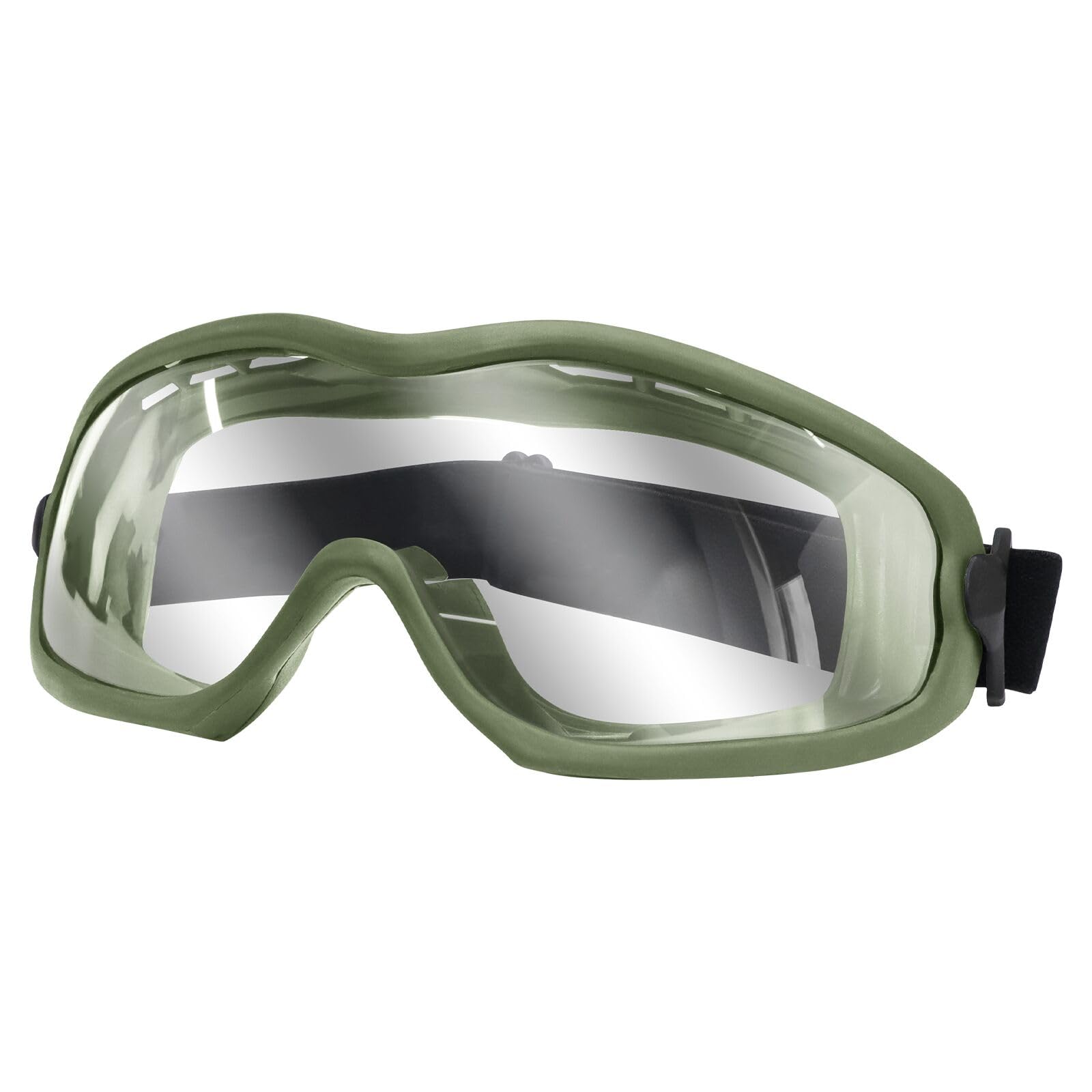 Qavctw Tactical Helmet Airsoft Military Safety Goggles with Anti-Fog Lens For Hunting Shooting Paintball Cycling Green