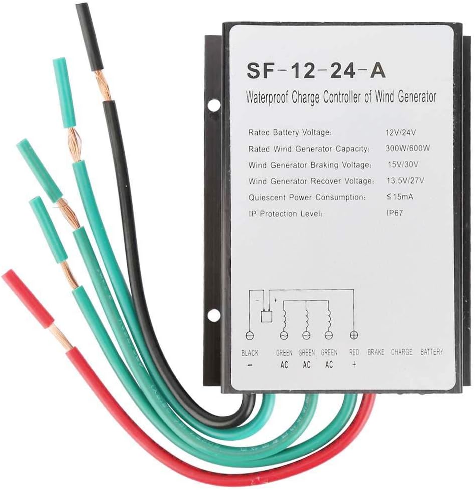 Vikye SF-12-24-A 12V/24V 300W/600W Waterproof Wind Turbine Generator Charge