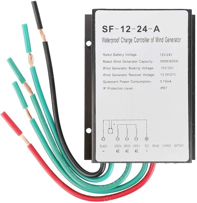 Vikye SF-12-24-A 12V/24V 300W/600W Waterproof Wind Turbine Generator Charge