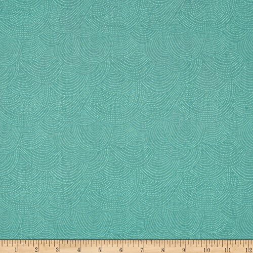 Dear Stella Perch Scallop Dot Teal Fabric By The Yard