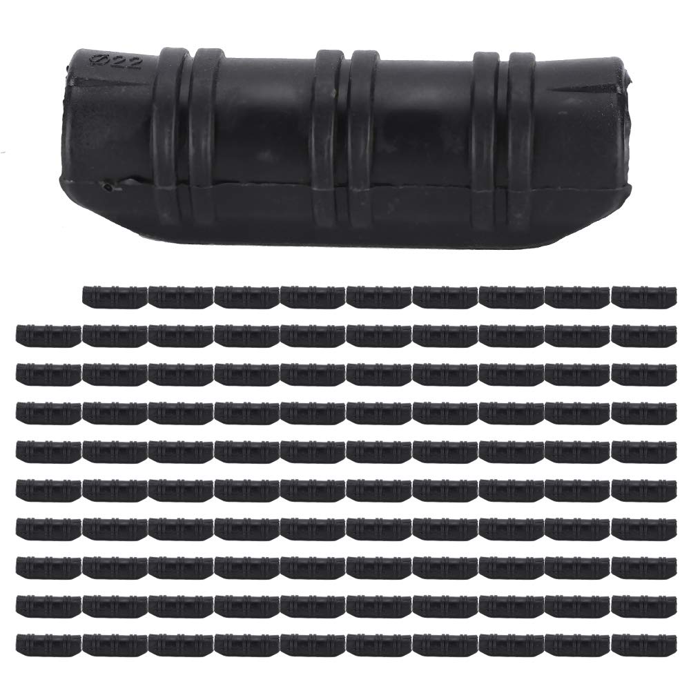 100pcs Greenhouse Film Clips and Tube Clamps for Garden Building Frames and Pipes, Black Connector Kit (22-Black)
