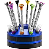 10 pcs Precision Slotted And Phillips Watch Screwdriver Set Different Sizes With 20 Extra Replace Blades Watchmaker Screwdriver Set for Watch,Jewelry,Eyeglass