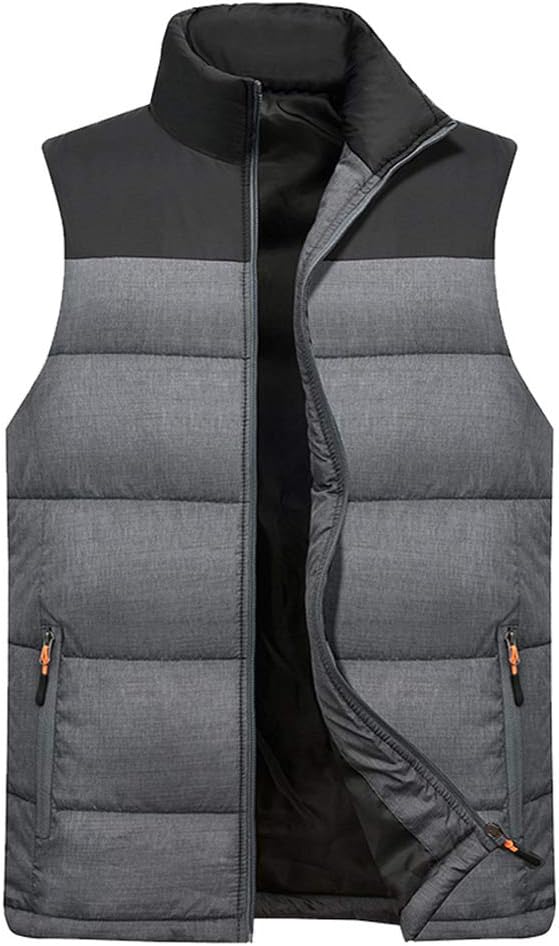 19Kenbeton Winter Coats for Men,Zipper Sleeveless Short Cotton Vest Warm Waistcoat for Winter Early Spring Daily Life, Office, Shopping, Party, Dating, Outdoor, etc.