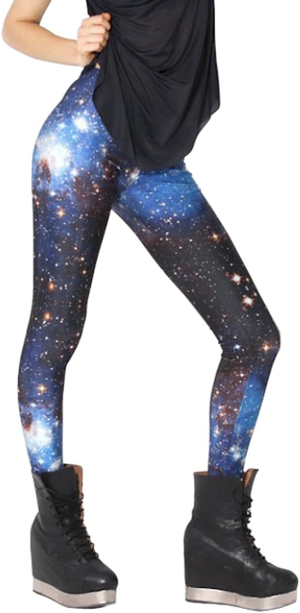 Women's Supernova Unicorn Rainbow Digital Printed Tight Leggings by Toyu S Lady