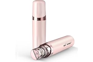 Gurelax Hair Removal Epilator for Women, Facial Epilator Hair Remover, Plucker for Face, Arms, LED Light Epilation System, 18 Carat Gold Plated Head, All Ages and Skin Types,with Brush, Pouch