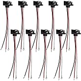 10x 3 Wire Plug Truck Trailer Light Plug Molded 3 Prong Pigtail Harness for Stop Turn Tail Sealed Round Oval Light Brake Back