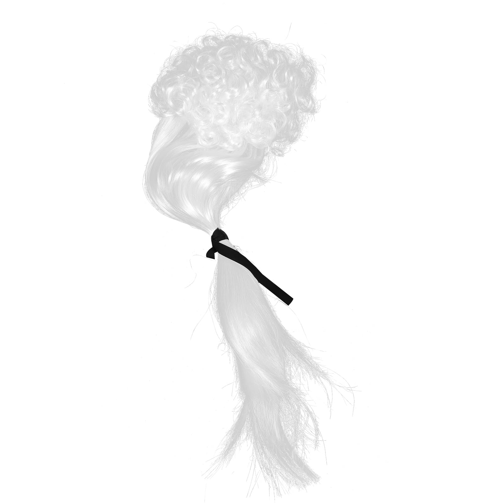 NUOBESTY Cosplay Wig Reusable Adjustable White Judge Court Lawyer Cosplay Wig Gentleman Curly Hair for Barrister Judge Party Lawyer Cosplay