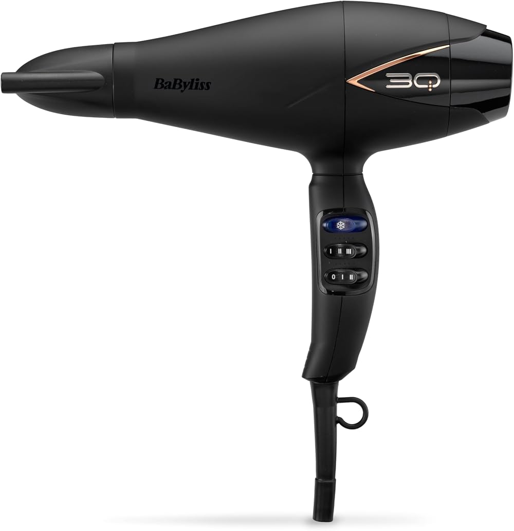 BaByliss Professional 3Q Hair Dryer 2200W Ultra-Lightweight Black 5665U