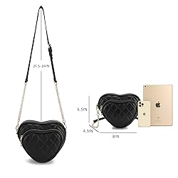 lola mae Heart Shape Satchel Crossbody Purse for