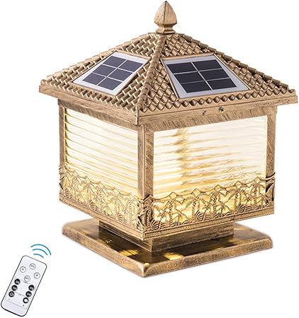 Zmlg Solarleuchten Garten Antik Led Solar Zaunlicht Ip65 Wasserdicht Saulenlampe Terrasse Warmweiss Kaltweiss Dekorative Licht Mit Fernbedienung Timerfunktion Pfostenleuchte O40x45cm Amazon De Kuche Haushalt