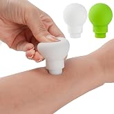 SEEKEASE Bug Bite Suction Tool,Bug Bite and Bee/Wasp Sting First Aid,2 PCS | Portable ,Silicone ,Chemical Free ,Summer Essentials for Kids &amp; Adults,White Green