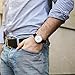 BUREI Mens Women Chronograph Quartz Watches with Analog Dial Stainless Steel Case Calfskin Leather (White)