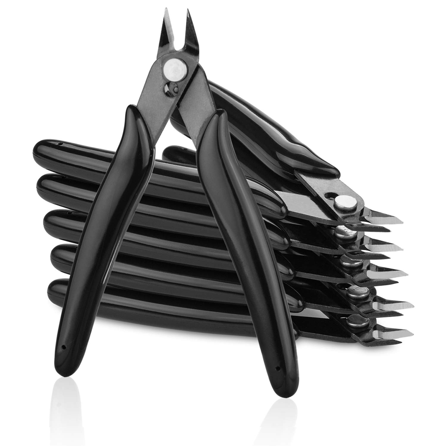 STARVAST 5In Side-Cutting Plier Wire Cutter - 6 Pack, Black