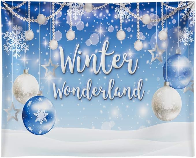 Funnytree 10x8ft Durable Winter Wonderland Backdrop No