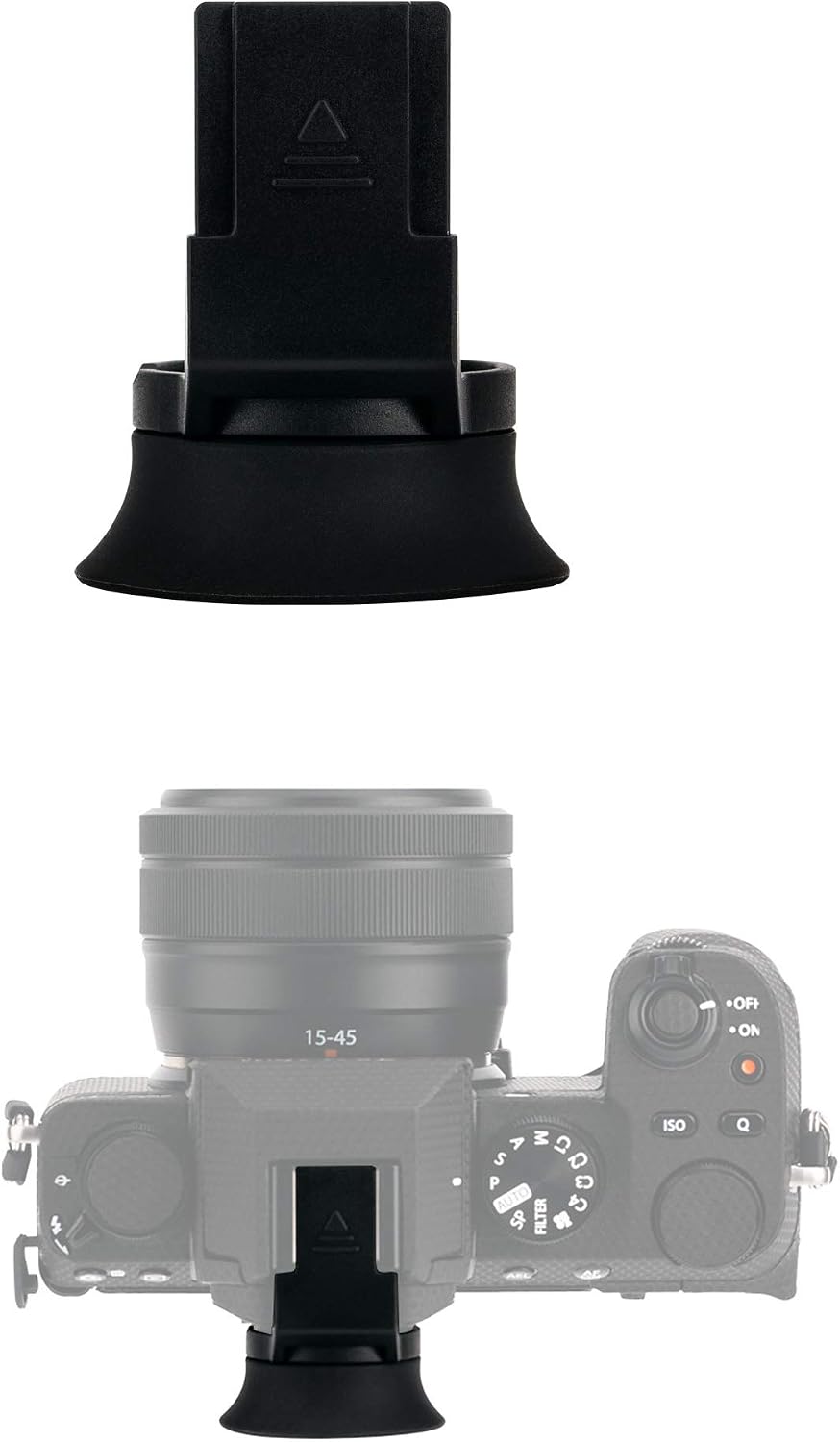 Extended-Type Soft Silicone Eyepiece Eyecup for Fujifilm X-S20 X-S10 X-T200 Mirrorless Digital Camera (Equipped & Secured with Camera Hot Shoe) - Image 5