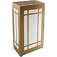 LumaBase Plastic Luminaria Lanterns, Gold Window - Set of 10
