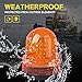 Xprite Super Bright Amber/Yellow Rotating Revolving LED Beacon Strobe Light，with Magnetic Mount, 60LEDs 15W Emergency Warning Caution Flashing Light for Snow Plow Truck UTV 12v Vehicle