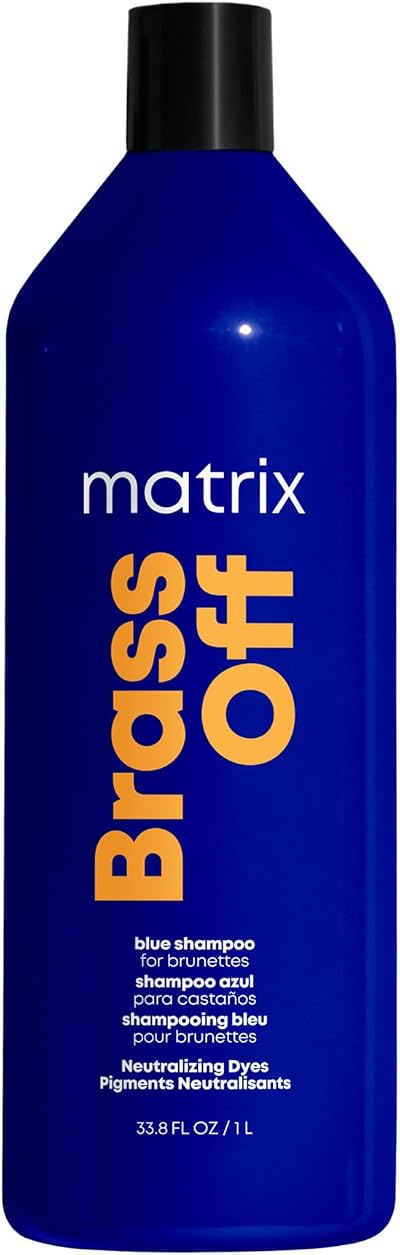 Matrix Brass Off Blue Toning Shampoo 1 Litre Corrects Orange Tones