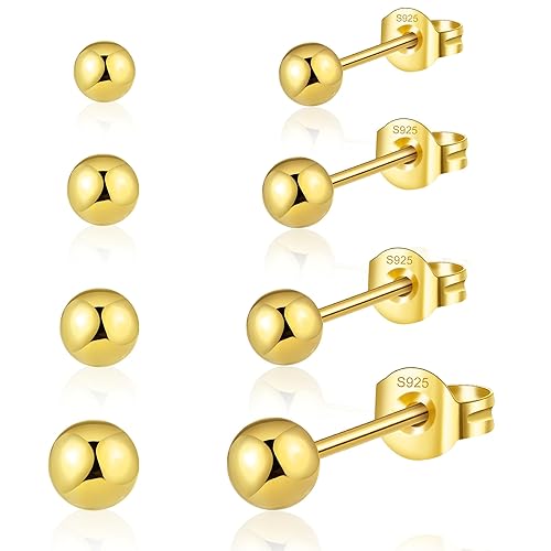 RANKEEF Gold Stud Earrings for Women Hypoallergenic Gold Stud Earrings Small Earrings Studs