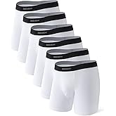 DAVID ARCHY Men's Underwear Boxer Briefs Cotton Comfortbale Soft Breathable with Fly Underwear for Men 6 Pack