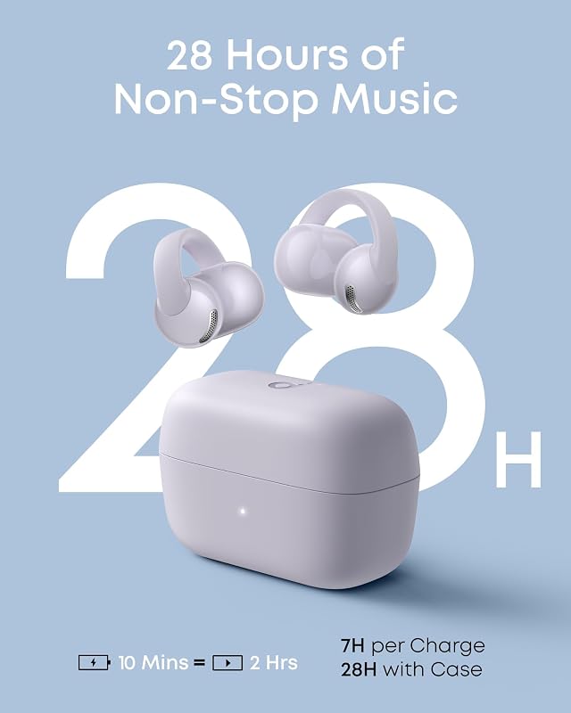 C50i di Anker, Cuffie Bluetooth Open-Ear Clip-On, FlexiClip