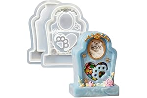 Pet Urn and Keepsake Box Memorial Resin Mold,DIY Photo Frame Epoxy Resin Molds,Ashes Urn Mould for Dogs and Cats,Gift for Pet