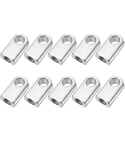 6-Pack Gas Spring Strut Fittings – M6 Thread, Steel, For Lift Supports